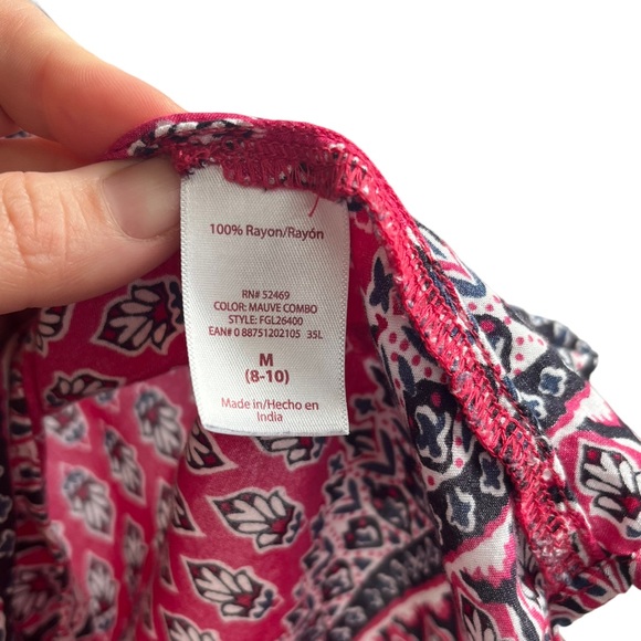 Faded Glory Pink Multi-Print Sleeveless Blouse - Picture 4 of 5